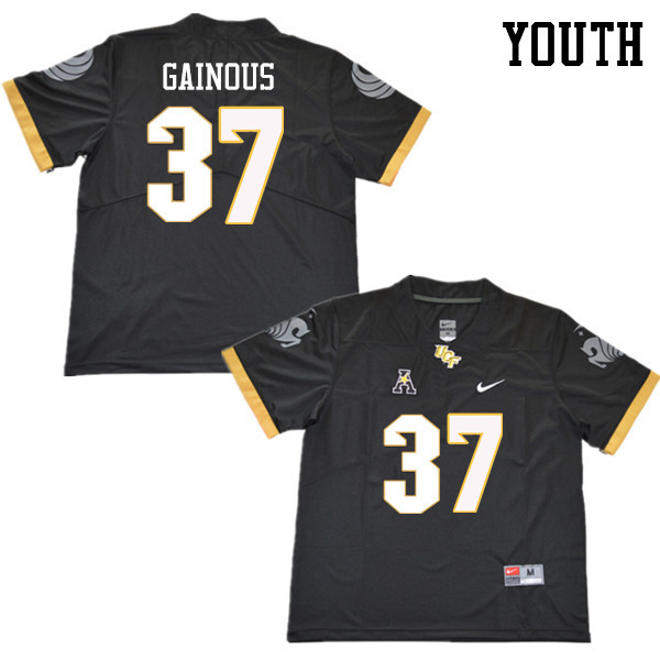 Youth #37 Derek Gainous UCF Knights College Football Jerseys Sale-Black